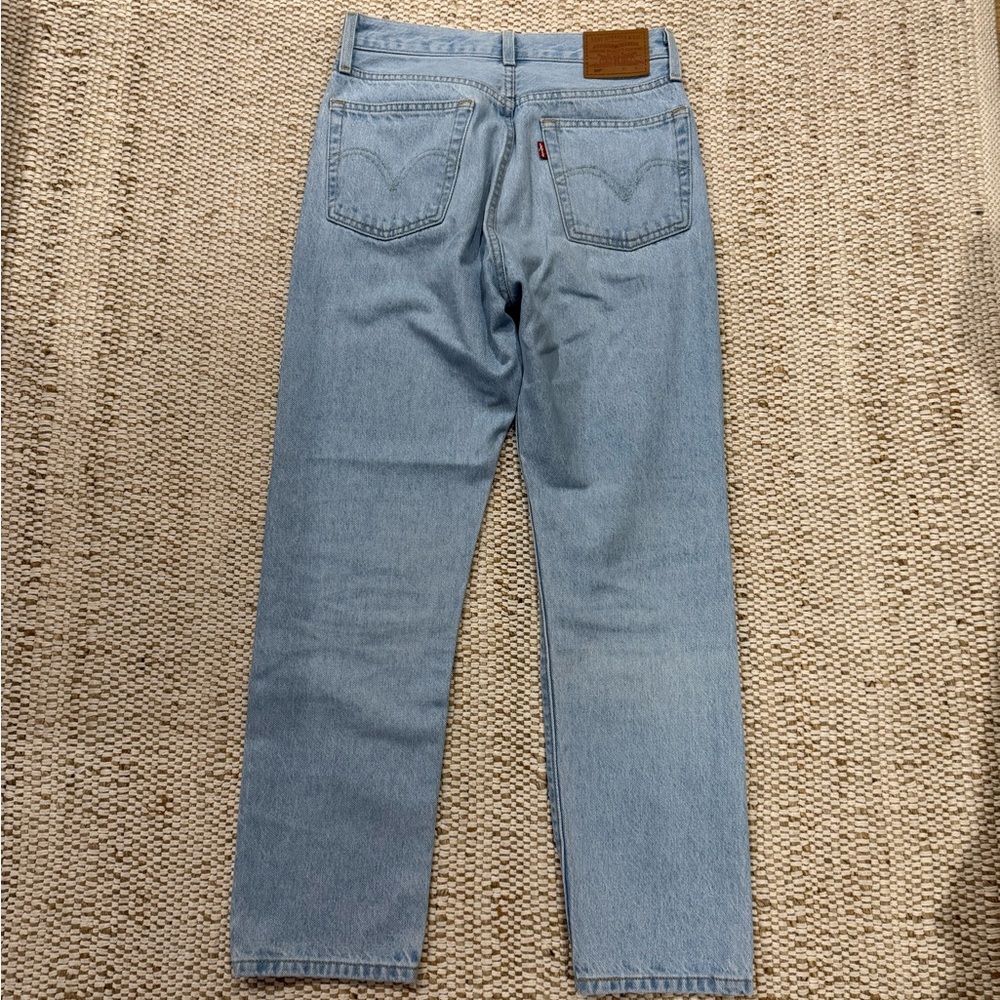 Levi's 501 Women's Straight Leg Jeans - Light Blue - Picture 4 of 4